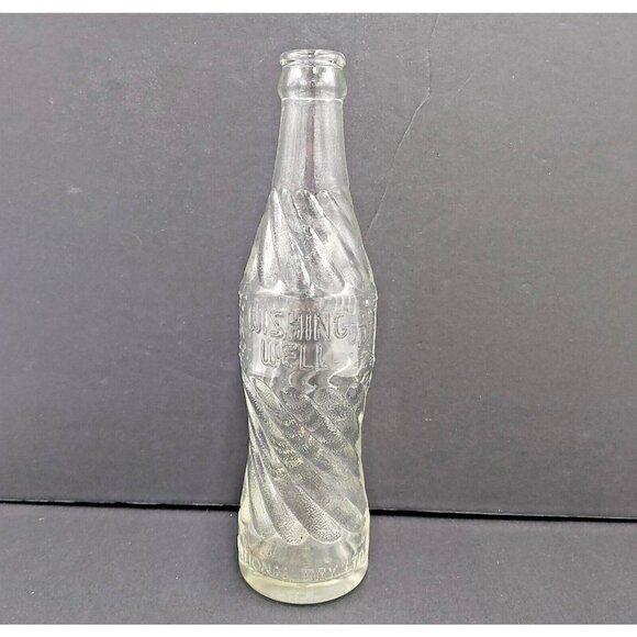 Wishing Well National Dry Ltd Collectible Bottle-10 Ounces-Swirled Glass -Canada - Picture 1 of 9